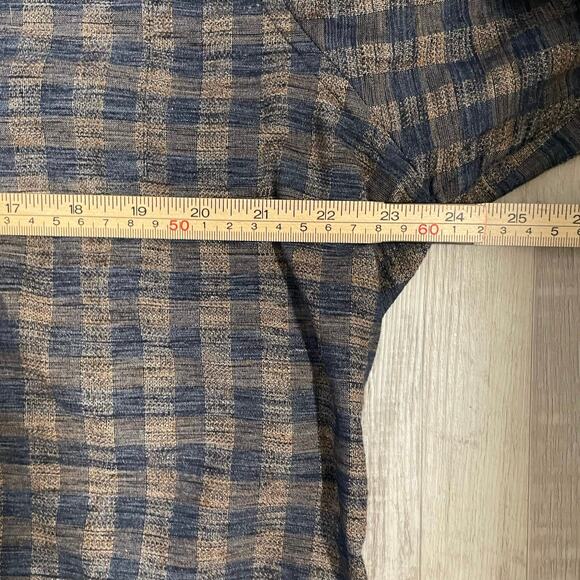 ROWM Shirt Mens XL Blue Plaid Long Sleeve Button Up Outdoor Casual - Picture 10 of 11